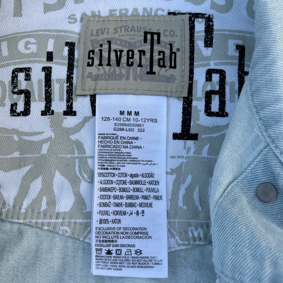 Levi’s Silvertab Crop Trucker Jacket | Size 10-12 YRS (M) - Picture 12 of 16